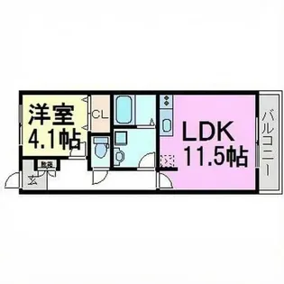 パークサイドメゾン【1階】の間取り