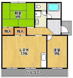 北摂コーポ【102号室】の間取り