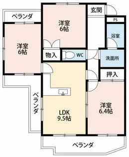 PARK SIDE SUZU K【2階】の間取り