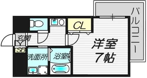 ヴィラ豊中【8階】の間取り