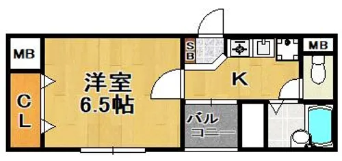マンション雅【5階】の間取り