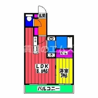 グランマコイ大橋【203号室】の間取り