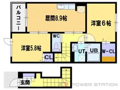 牧場弐番館【2階】の間取り