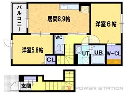 牧場弐番館【2階】の間取り