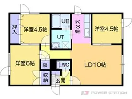 グランディール4番通【1階】の間取り