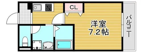ステリア森ノ宮【1階】の間取り