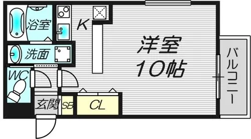 ユニストレジデンス阪南町【2階】の間取り
