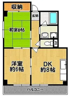 サニービルディング【2A号室】の間取り