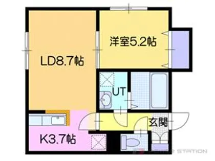 プランドール相生【1階】の間取り
