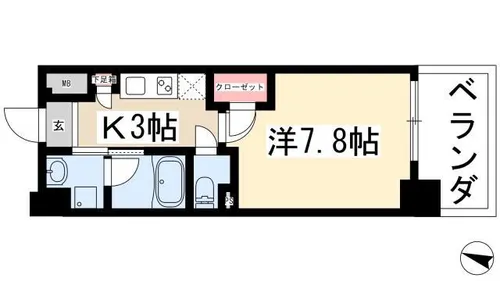 アールズタワー望が丘【802号室】の間取り