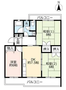 UR高槻・阿武山四番街【4010303号室】の間取り