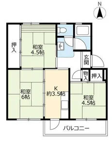 UR相生山【0020501号室】の間取り