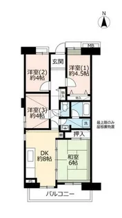 UR藤沢台中央【0000809号室】の間取り