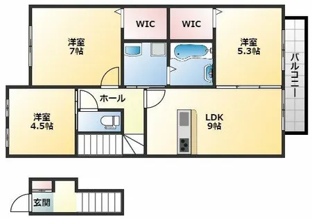 ピンブルコート【202号室】の間取り