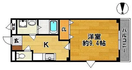 エスポワール壱番館【506号室】の間取り