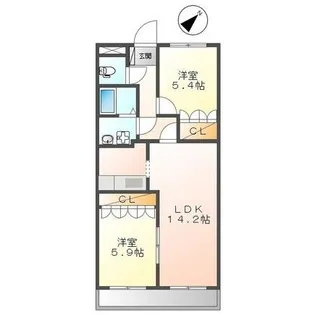 サン クレール3 守山市金森町【3階】の間取り