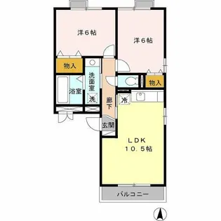 プレミール上野 A棟【3階】の間取り