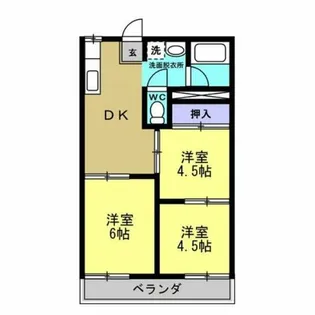 タウン66 C棟【202号室】の間取り