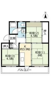 UR落合【3280503号室】の間取り
