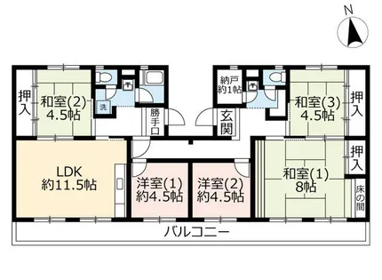 UR保津川【0050503号室】の間取り
