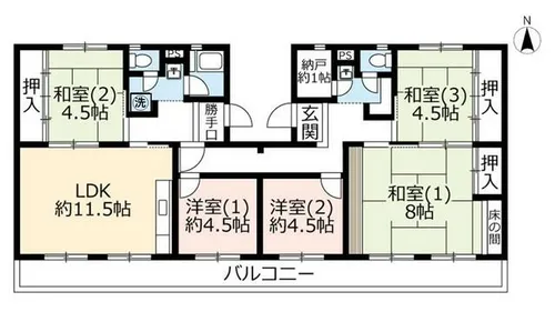 UR保津川【0050503号室】の間取り