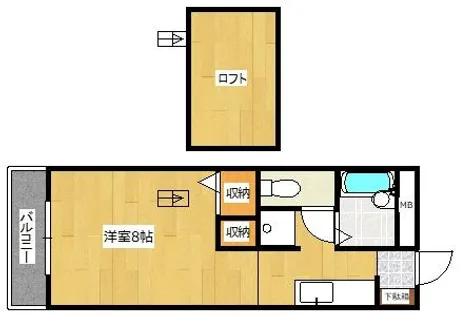 ハイナットU・I【405号室】の間取り