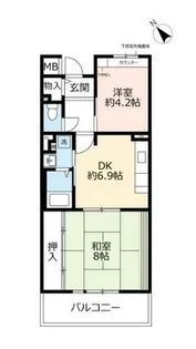 URアルビス五月ヶ丘【1220403号室】の間取り