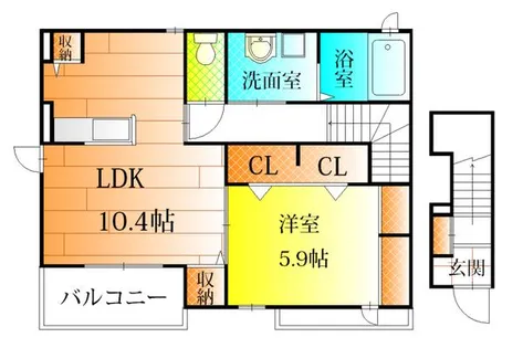ヴァイオレットガーデン【2階】の間取り