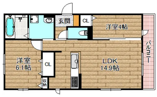 エスペランサ【203号室】の間取り