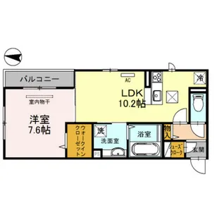 ラ・セゾン嵐山【1階】の間取り