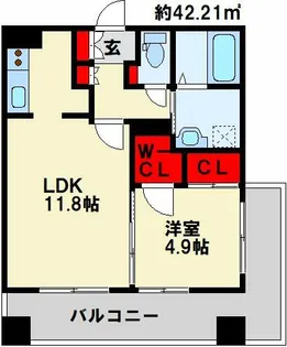 門司ポロニア弐番館【4階】の間取り