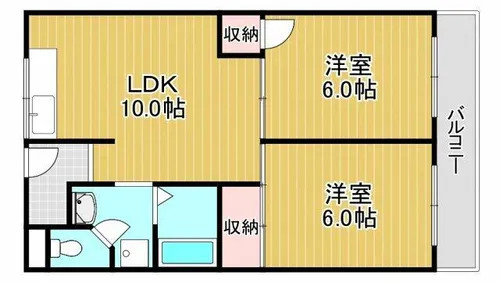 滝谷ユタカハイツ【2階】の間取り