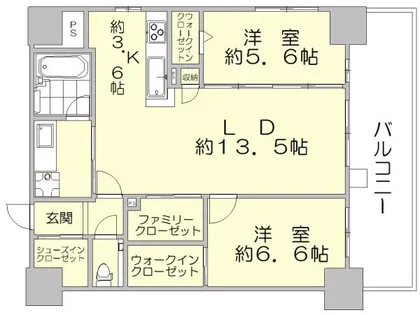 ゼクシオン博多【10階】の間取り