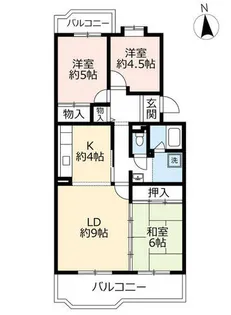 URアーバニア大幸南【0090304号室】の間取り