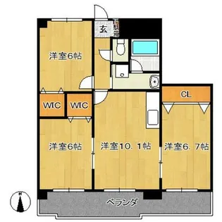 WEST・F【4階】の間取り