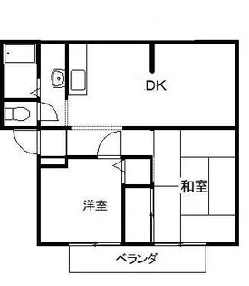 サンライフ人見A【1階】の間取り