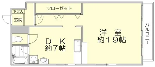 リビング博多ビル【4D号室】の間取り