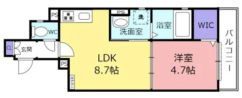 ピレーネ諸福【2階】の間取り