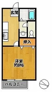 メゾクレール ナカモトA棟【106号室】の間取り