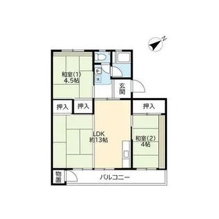 UR中登美第三【E330204号室】の間取り