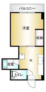 シティハウス立岩【407号室】の間取り