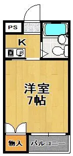 ベルコモンズ大正【7E号室】の間取り