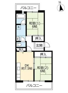 UR洛西福西公園【0050402号室】の間取り