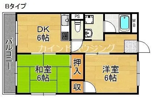 パークハイツ住吉【9階】の間取り