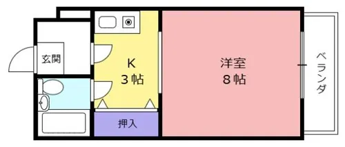 タケダマンション【203号室】の間取り