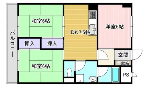 エトワール長岡京【2階】の間取り