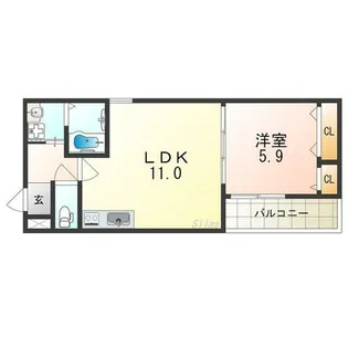 フレール Ⅰ番館【3階】の間取り