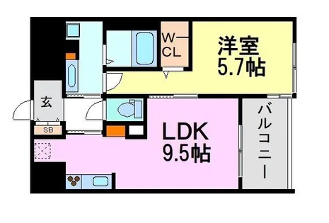 イーグル山手【3階】の間取り