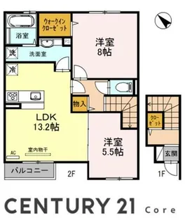 ロック・ベイレーク (守山市播磨田町)【2階】の間取り
