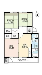 UR新多聞【4140306号室】の間取り